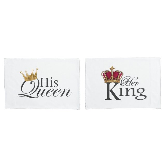 His Queen Her King Pillowcase (Front-Set)