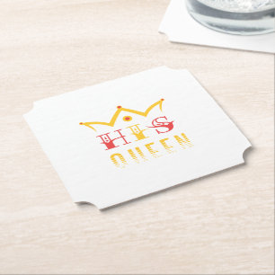 His Queen Paper Coaster