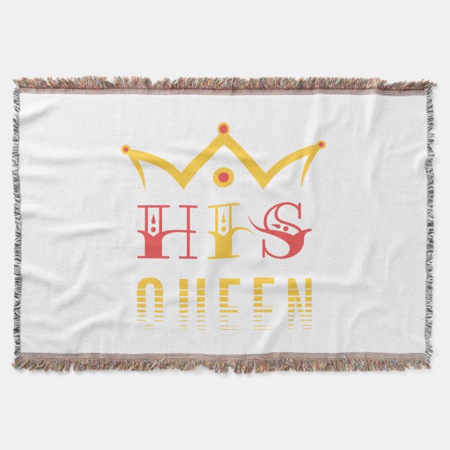 His Queen Throw Blanket (Front)