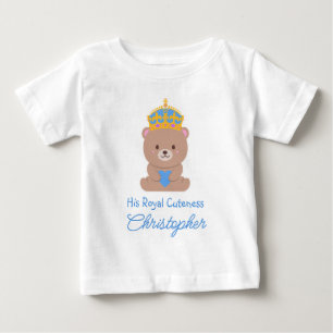 His Royal Cuteness   Funny Cute Personalized Royal Baby T-Shirt