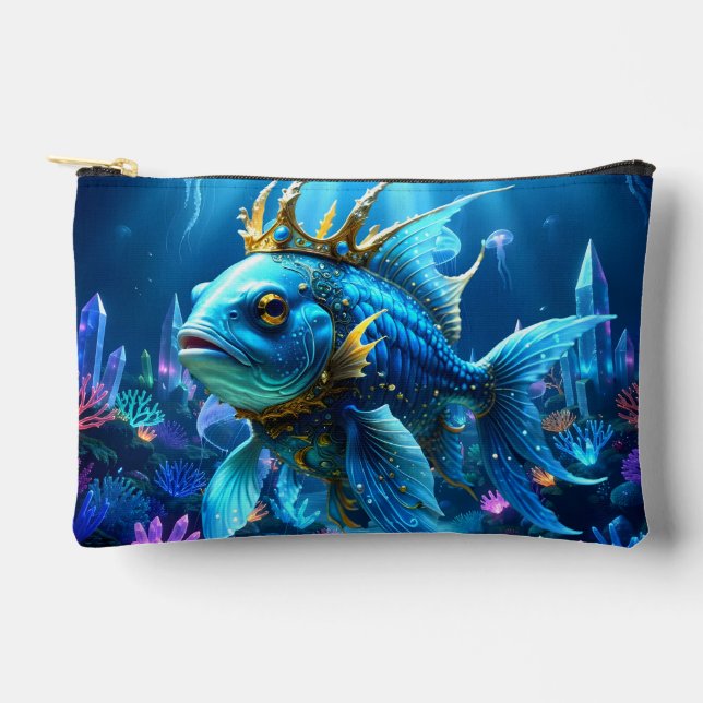 His Royal Fishness  Accessory Pouch (Front)