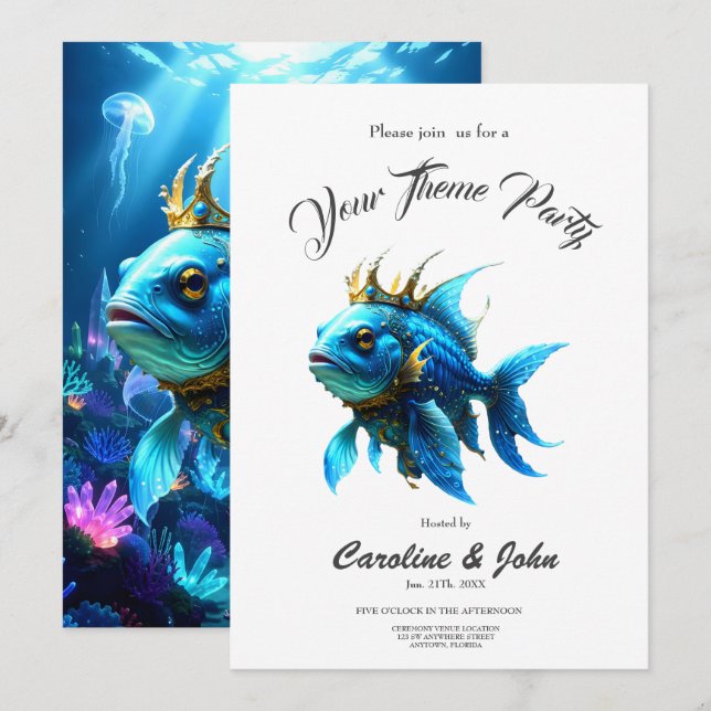 His Royal Fishness Invitation (Front/Back)