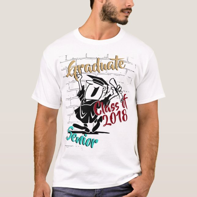 His Senior Graduation - (Add Year) T-Shirt (Front)