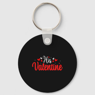 His Valentine Romantic Matching Couples Heart Keychain
