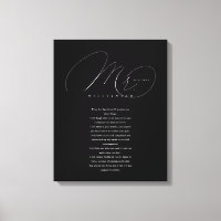 His Vows Elegant Mr. Newlyweds Wedding Vows Black