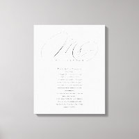 His Vows Elegant Mr. Newlyweds Wedding Vows White