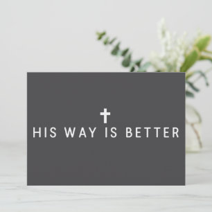 His Way Is Better Christian Jesus Faith Gift Invitation