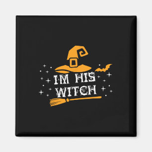 His Witch Matching Couples Halloween Costume For C Magnet