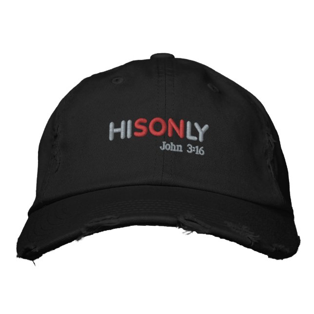 HISONLY Bible Quote Customize It Embroidered Hat (Front)
