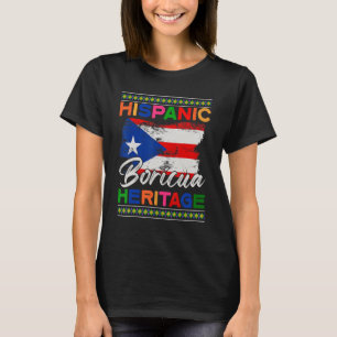 Hispanic Boricua Heritage Boricua Flag Mens Womens T-Shirt