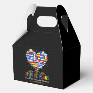 Hispanic Flags Heart Hispanic Heritage Month Favor Box