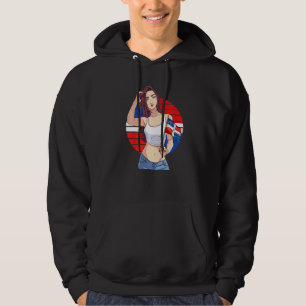 Hispanic Girl Dominicana Pride Dominican Republic  Hoodie