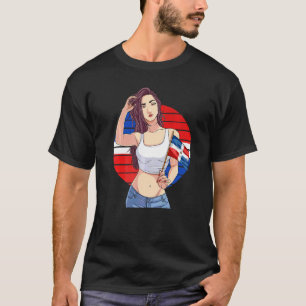 Hispanic Girl Dominicana Pride Dominican Republic  T-Shirt