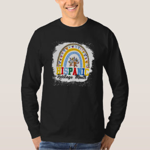 Hispanic Heritage Month All Countries Flags Rainbo T-Shirt