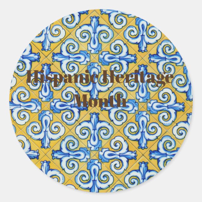 Hispanic Heritage Month Classic Round Sticker (Front)