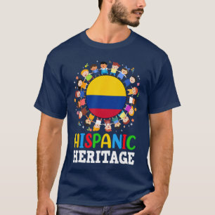 Hispanic Heritage Month Colombia Flag Colombian fa T-Shirt