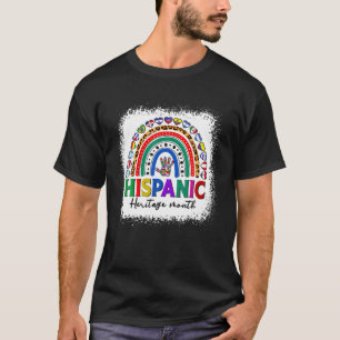 Hispanic Heritage Month Colourful All Latinx Flags T-Shirt
