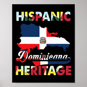 Hispanic Heritage Month Dominican Republic Flag Do Poster