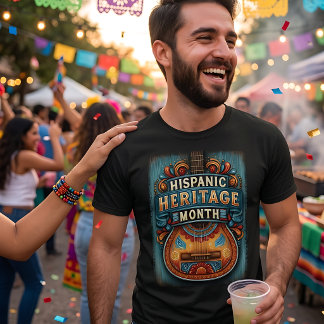 Hispanic Heritage Month Guitar T-Shirt