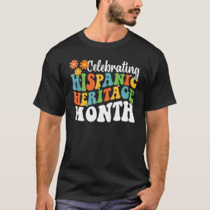 Hispanic Heritage Month Latino Countries Flag Retr T-Shirt