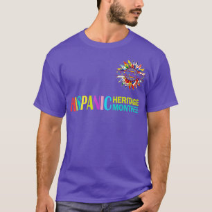 Hispanic Heritage Month Latino Countries Sunflower T-Shirt