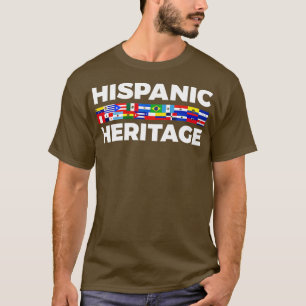 Hispanic Heritage Month Latino Country Flags T-Shirt