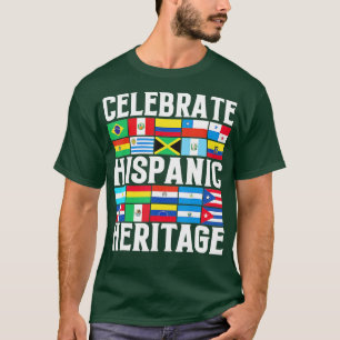Hispanic Heritage Month Latino Flag all Countries T-Shirt