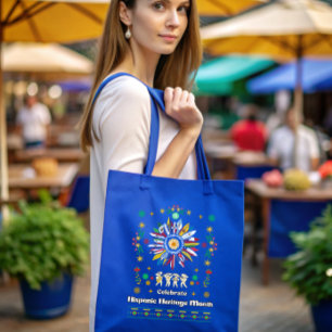 Hispanic Heritage Month Latino Flags sunflower De Tote Bag