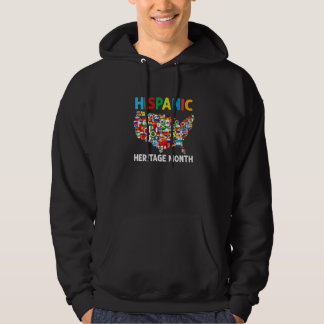 Hispanic Heritage Month Maps Countries Flags Latin Hoodie