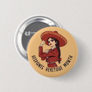Hispanic Heritage Month Mariachi 2 Inch Round Button