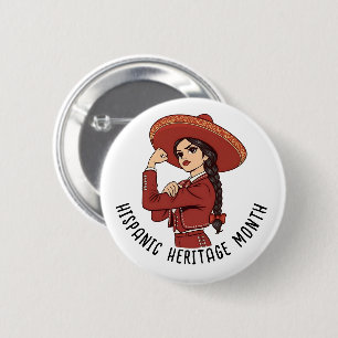 Hispanic Heritage Month Mariachi 2 Inch Round Button