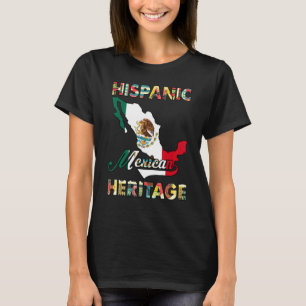Hispanic Heritage Month  Mexican Pride Mexico Flag T-Shirt