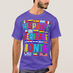 Hispanic Heritage Month National Latino Countries T-Shirt