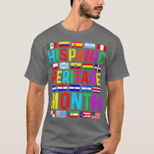 Hispanic Heritage Month National Latino Countries T-Shirt
