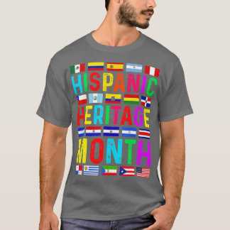 Hispanic Heritage Month National Latino Countries  T-Shirt
