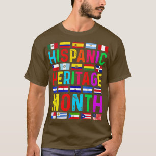 Hispanic Heritage Month National Latino Countries T-Shirt