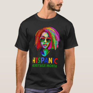 Hispanic Heritage Month Proud Black Girls Latino W T-Shirt