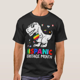 Hispanic Heritage Month Proud Latino Dinosaur Men  T-Shirt