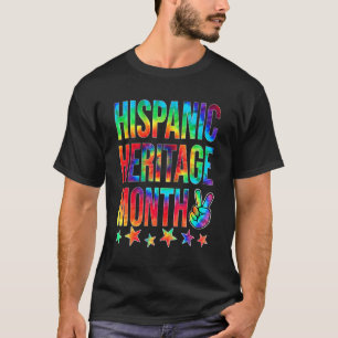 Hispanic Heritage Month Proud Tie Dye Latino Men W T-Shirt
