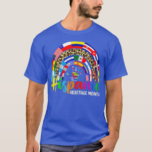 Hispanic Heritage Month Rainbow All Flag Latino Co T-Shirt