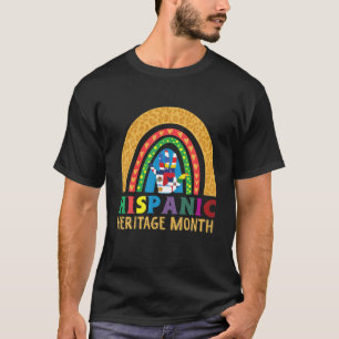 Hispanic Heritage Month Rainbow Latin Country Flag T-Shirt