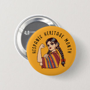 Hispanic Heritage Month Sarape 2 Inch Round Button