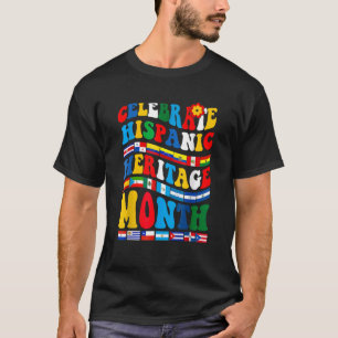 Hispanic Heritage Month Sunflower Flag Petals Men T-Shirt