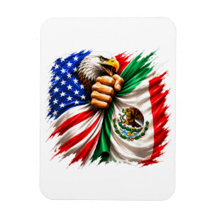 Hispanic Heritage Month USA Mexico Flag Magnet