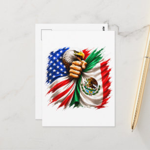 Hispanic Heritage Month USA Mexico Flag Postcard