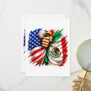 Hispanic Heritage Month USA Mexico Flag Thank You Card