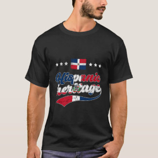 Hispanic Heritage Month Vintage Dominican Republic T-Shirt