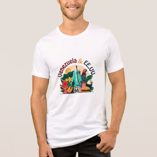 Hispanic Heritage - Venezuela & USA Design Tri-Blend Shirt
