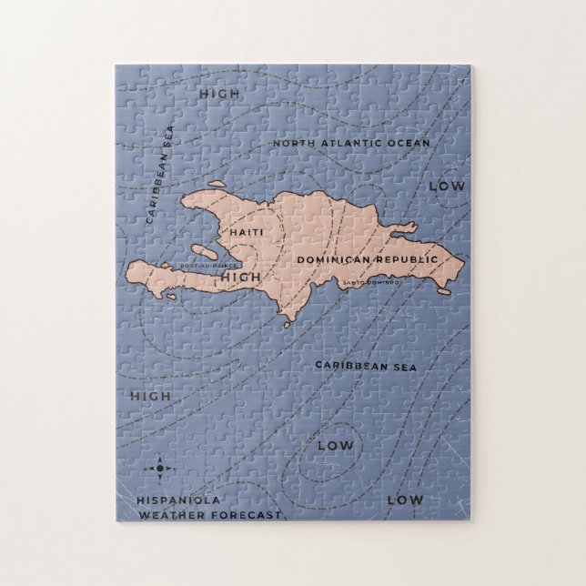 Hispaniola Weather map Jigsaw Puzzle (Vertical)