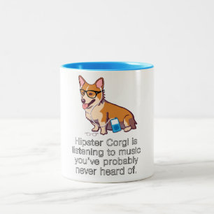 Hispter Corgi Mug